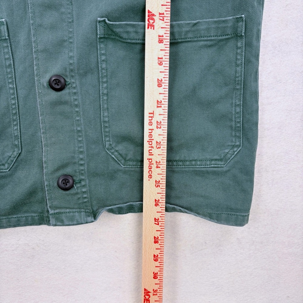 The Stronghold Mens Chore Jacket Faded Green Cotton Twill Utility Coat Small - Picture 7 of 8